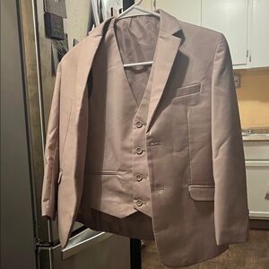 Classic Tan Suit Blazer and Vest Set